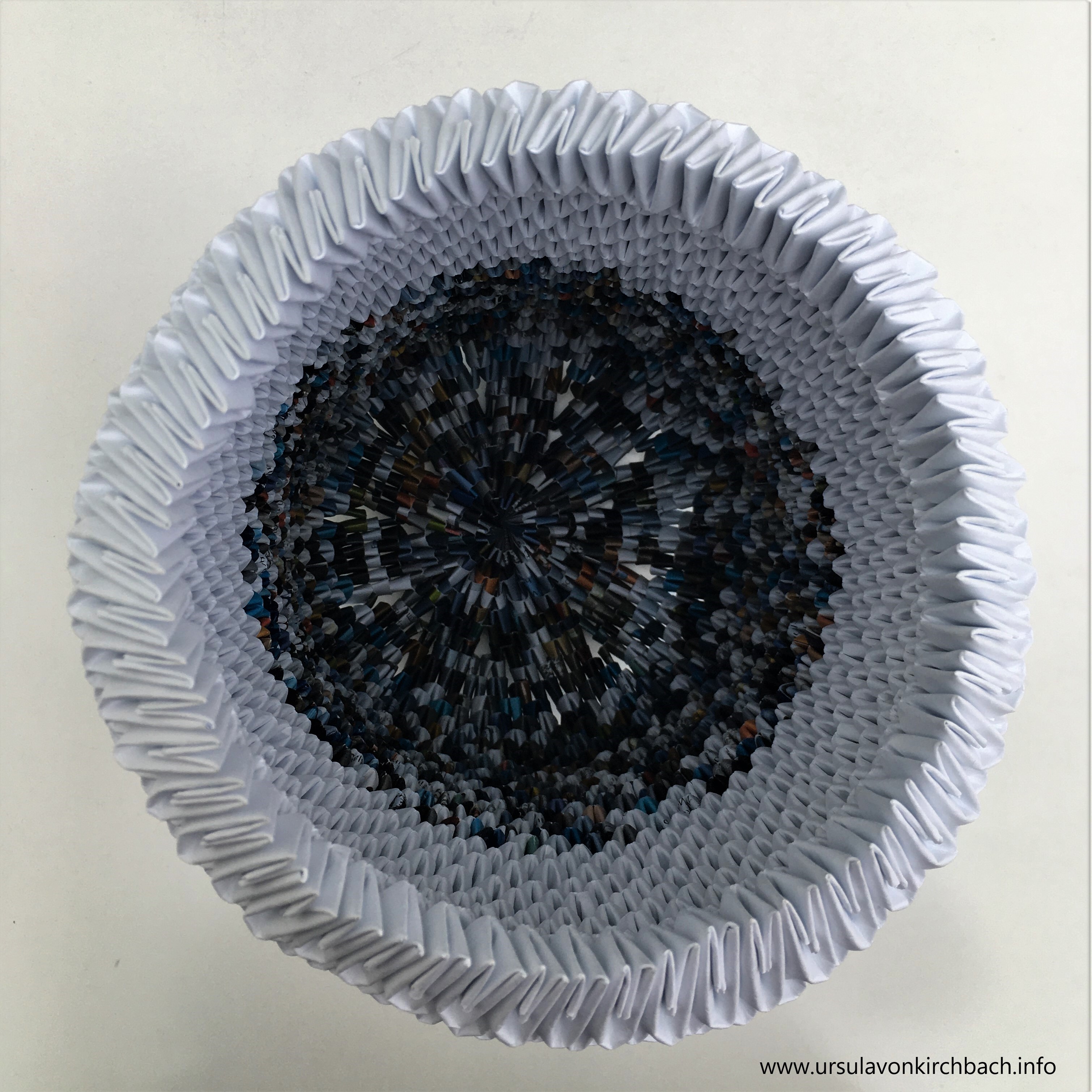 Draufsicht Papierobjekt groß