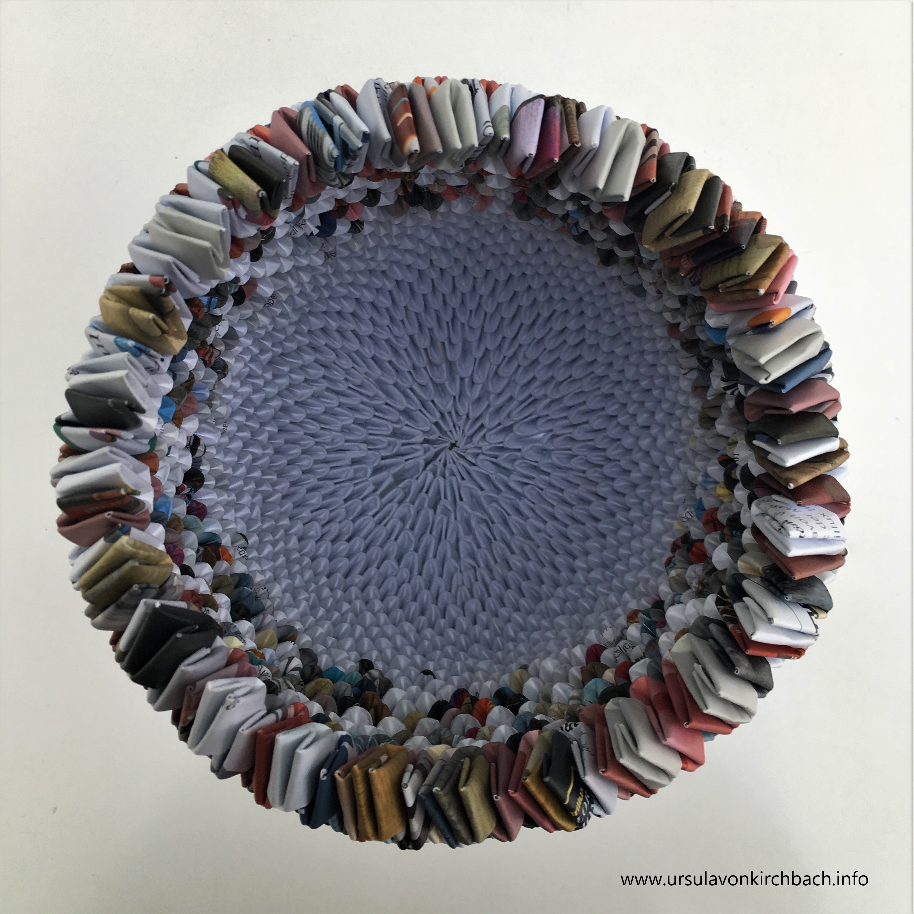 Draufsicht Papierobjekt klein